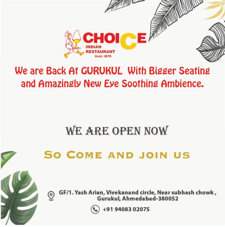 Choice Snack Bar GURUKUL  768x777